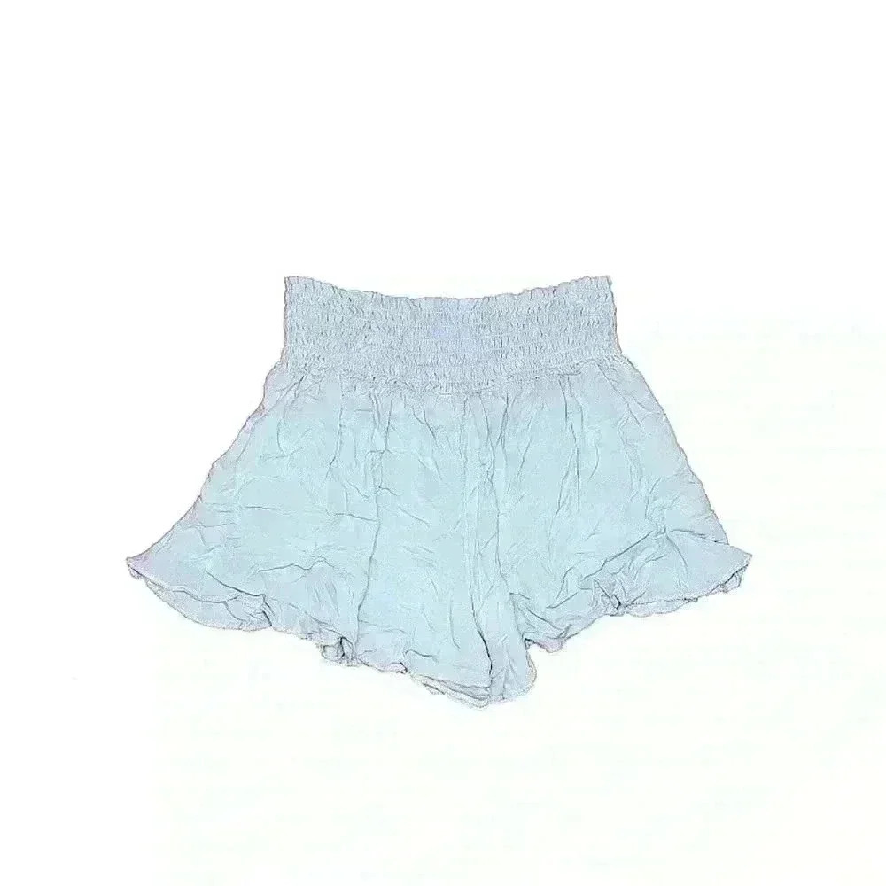 Sincerely Jules Light Blue High Waist Shorts - Picture 3 of 4